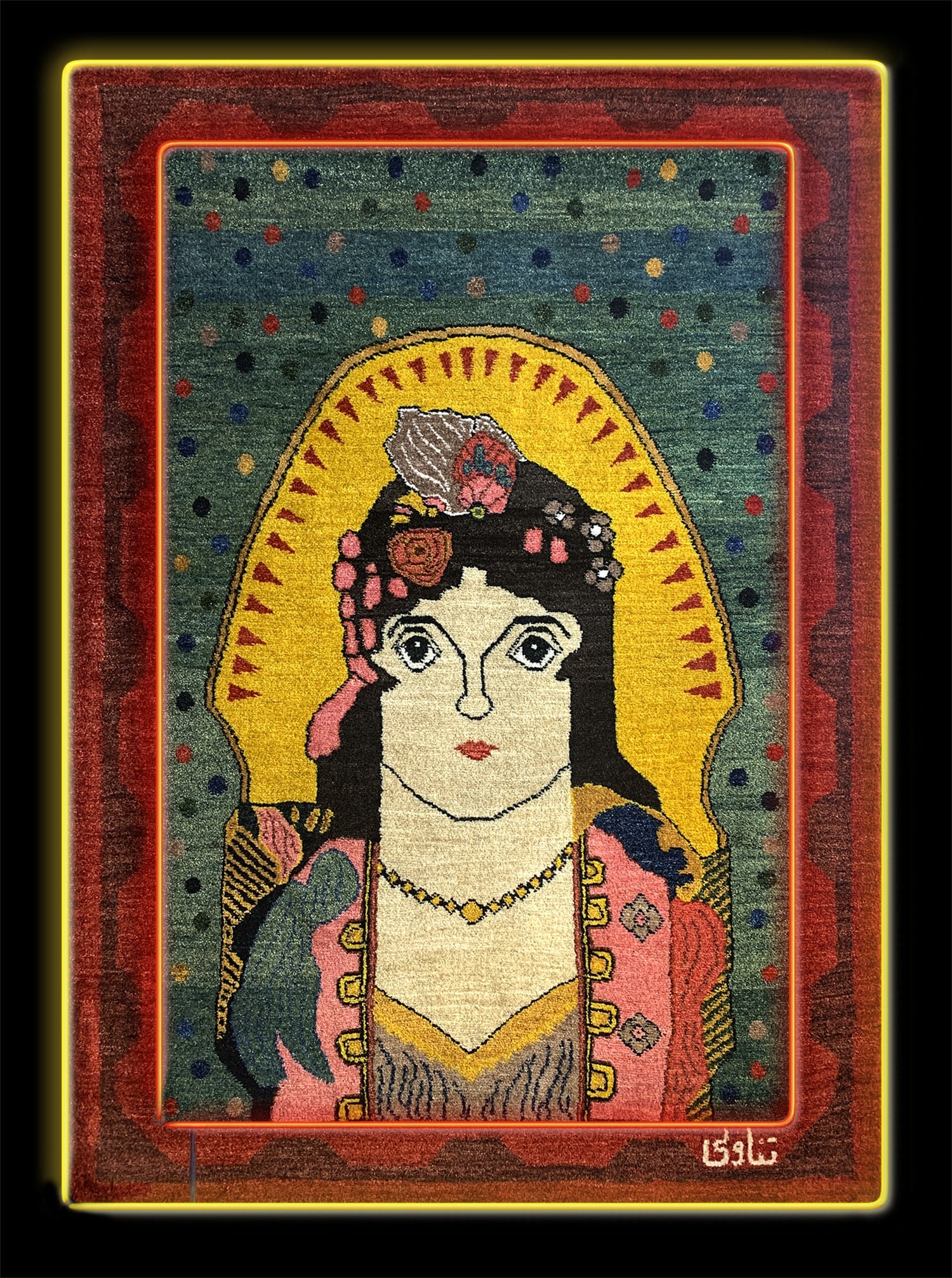 Farangi Woman on Carpet