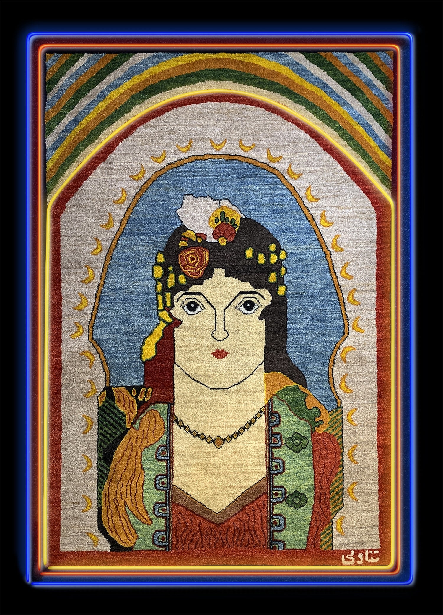 Farangi Woman on Carpet